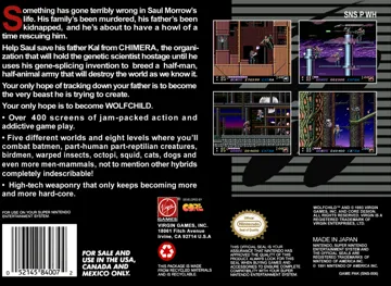 Wolfchild (USA) box cover back